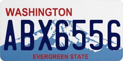 WA license plate ABX6556