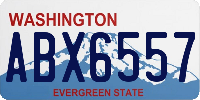 WA license plate ABX6557