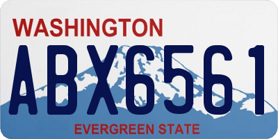 WA license plate ABX6561