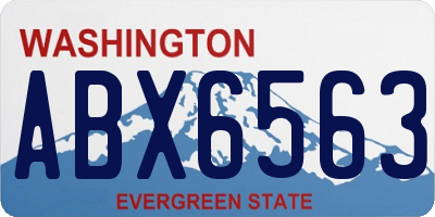 WA license plate ABX6563