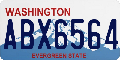 WA license plate ABX6564