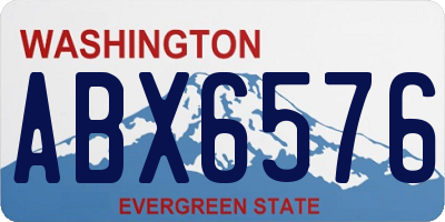 WA license plate ABX6576