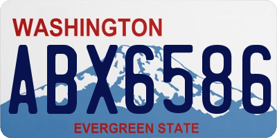 WA license plate ABX6586