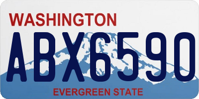 WA license plate ABX6590