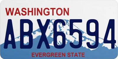 WA license plate ABX6594