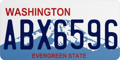 WA license plate ABX6596
