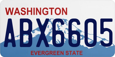 WA license plate ABX6605