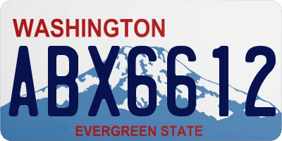 WA license plate ABX6612
