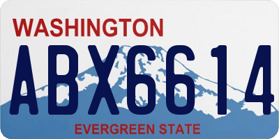 WA license plate ABX6614