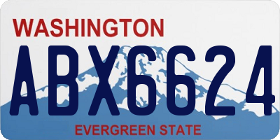 WA license plate ABX6624