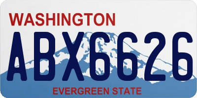 WA license plate ABX6626