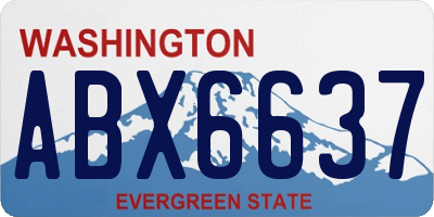 WA license plate ABX6637