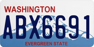 WA license plate ABX6691