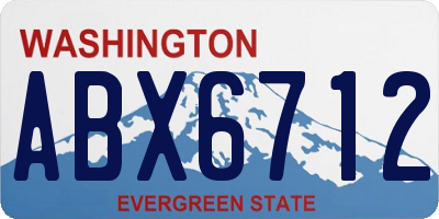 WA license plate ABX6712