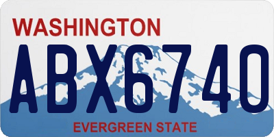 WA license plate ABX6740
