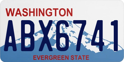 WA license plate ABX6741