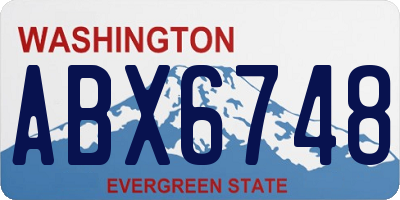 WA license plate ABX6748