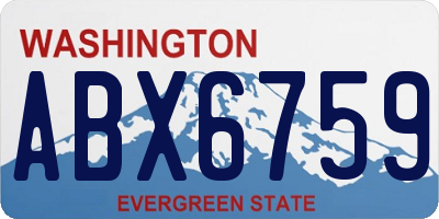 WA license plate ABX6759