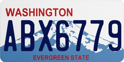 WA license plate ABX6779