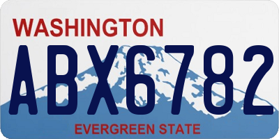WA license plate ABX6782