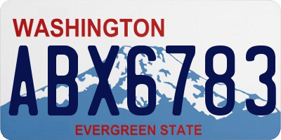 WA license plate ABX6783