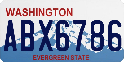 WA license plate ABX6786