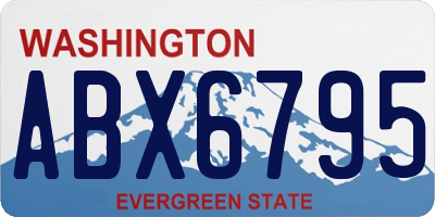 WA license plate ABX6795
