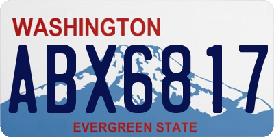 WA license plate ABX6817