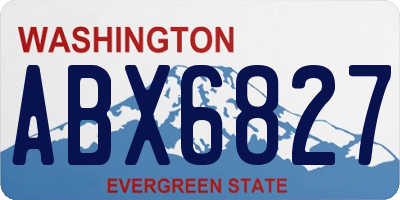WA license plate ABX6827