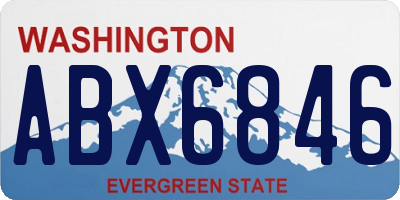 WA license plate ABX6846
