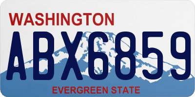 WA license plate ABX6859