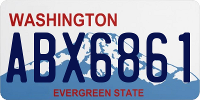 WA license plate ABX6861