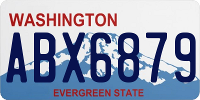 WA license plate ABX6879