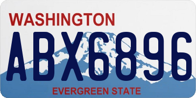 WA license plate ABX6896