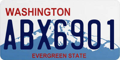WA license plate ABX6901