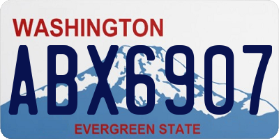 WA license plate ABX6907