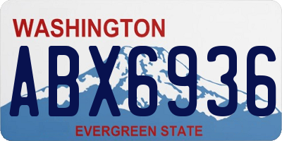 WA license plate ABX6936