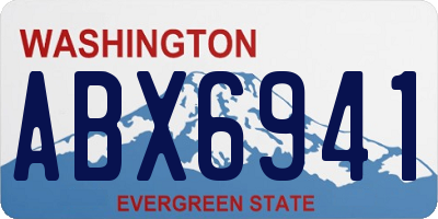 WA license plate ABX6941