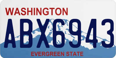 WA license plate ABX6943