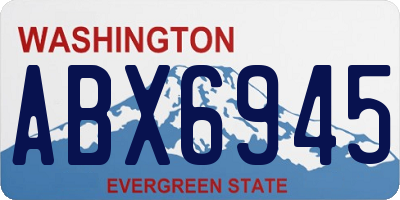 WA license plate ABX6945