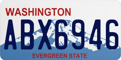 WA license plate ABX6946