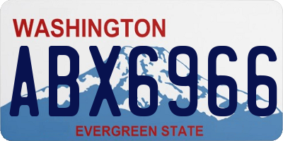 WA license plate ABX6966