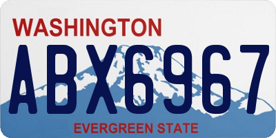 WA license plate ABX6967