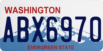 WA license plate ABX6970