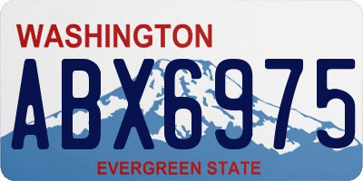 WA license plate ABX6975