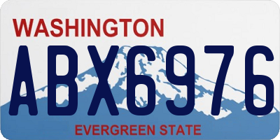 WA license plate ABX6976