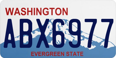 WA license plate ABX6977
