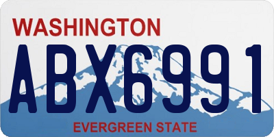 WA license plate ABX6991
