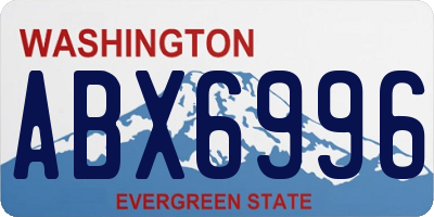 WA license plate ABX6996