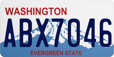 WA license plate ABX7046
